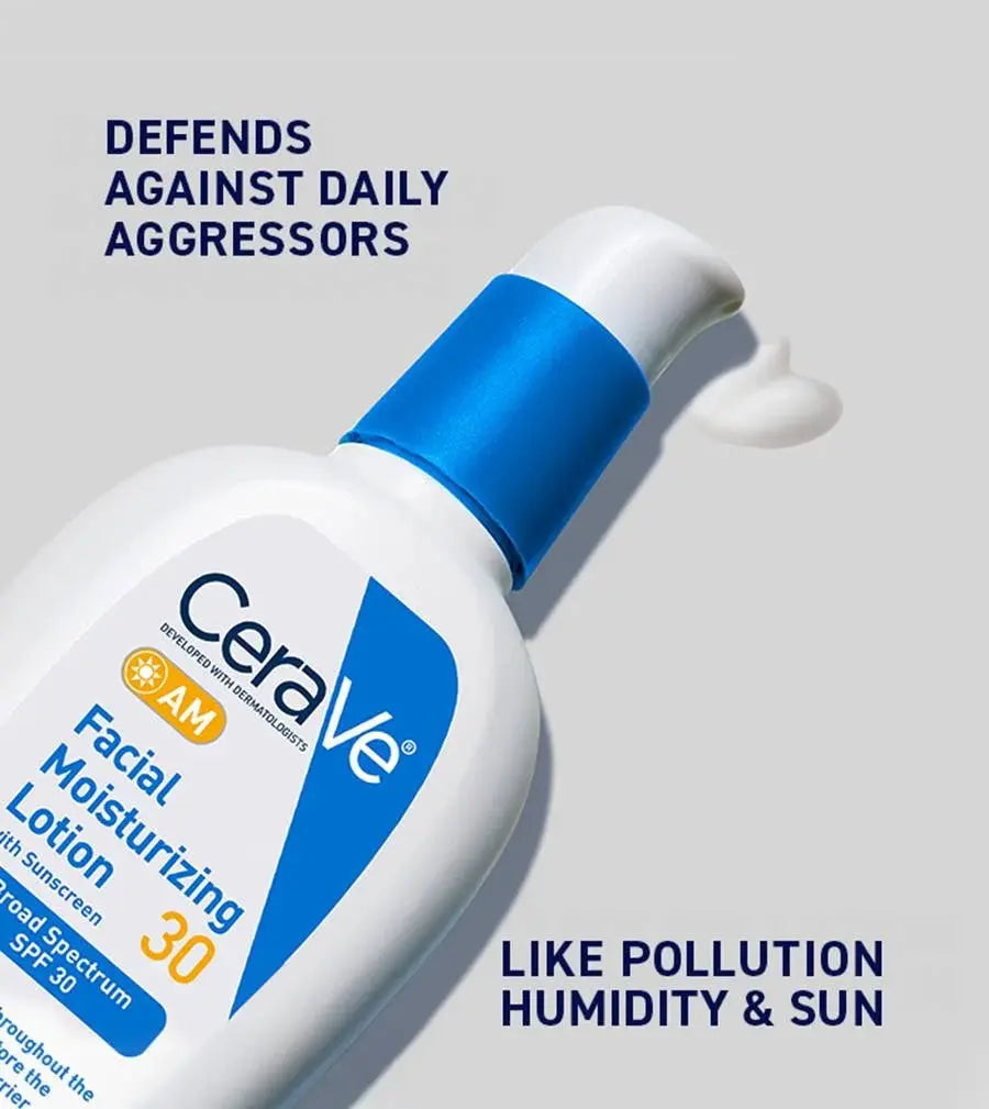 CeraVe Vit C Facial Moisturizing Lotion combines vitamin C with ceramides to brighten and protect your complexion. This lightweight, smooth lotion works for all skin types, delivering essential hydration while strengthening your skin barrier. With built-in UV protection, it shields against environmental damage while promoting a more radiant appearance. The 200ML bottle provides daily nourishment for a healthier, more luminous skin tone. Perfect for morning routines seeking both moisture and sun defense.