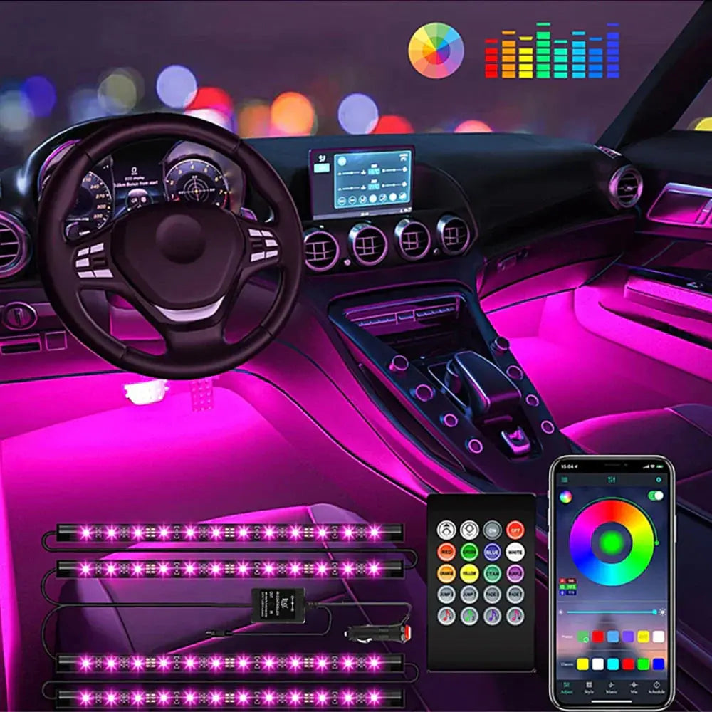 Car&Bikes RGB Atmosphere Light,  Foot Light - 2 pcs Unique Selection