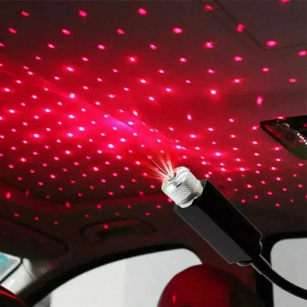 USB Star Projector Night Light Red Color Prime Mart