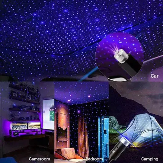 USB Star Projector Night Light Red Color Prime Mart