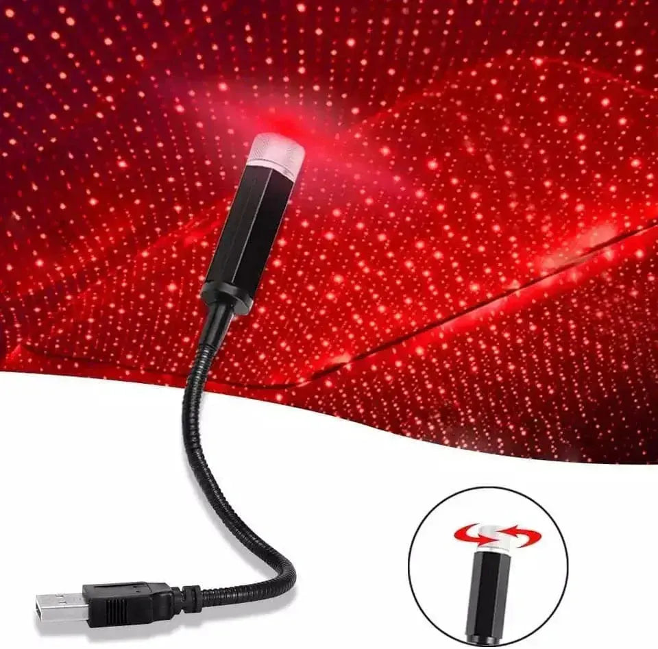 USB Star Projector Night Light Red Color Prime Mart