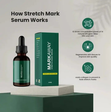 Markaway Stretch Mark Serum Herbal Formula for Scars & Skin Elasticity 30ml Nourishing, Repairing & Firming Skin Treatment Herskin.PK