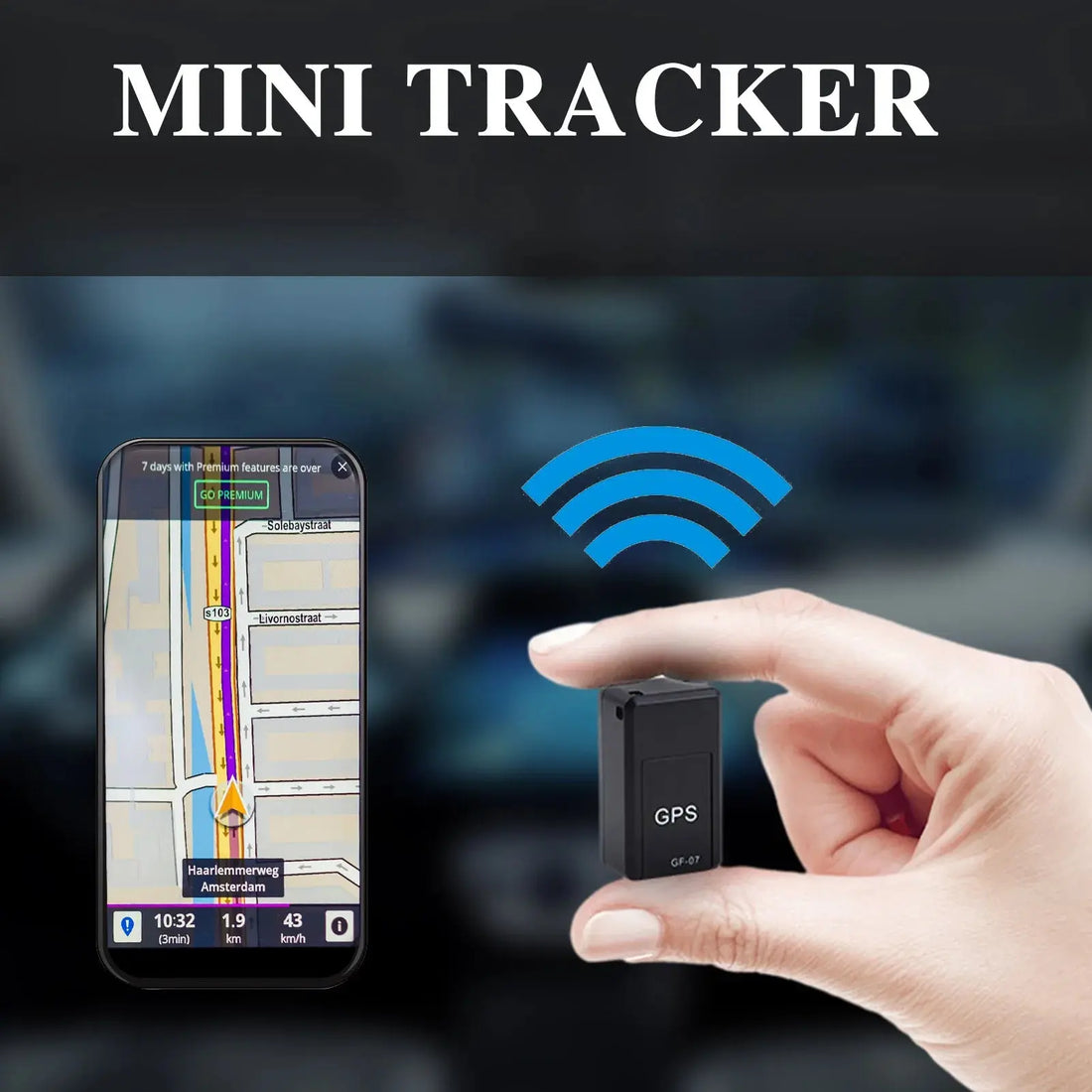 Mini GPS Tracker GF-07 – Real Time Vehicle & Personal Tracking Device with USB Cable Herskin.PK